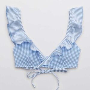 Aerie Wrap Ruffle Swim Top
